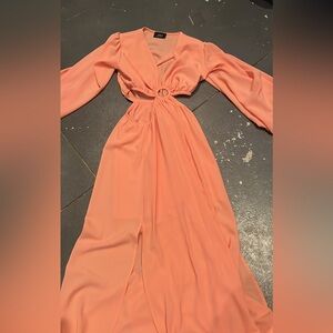 Vici Peach Maxi Dress